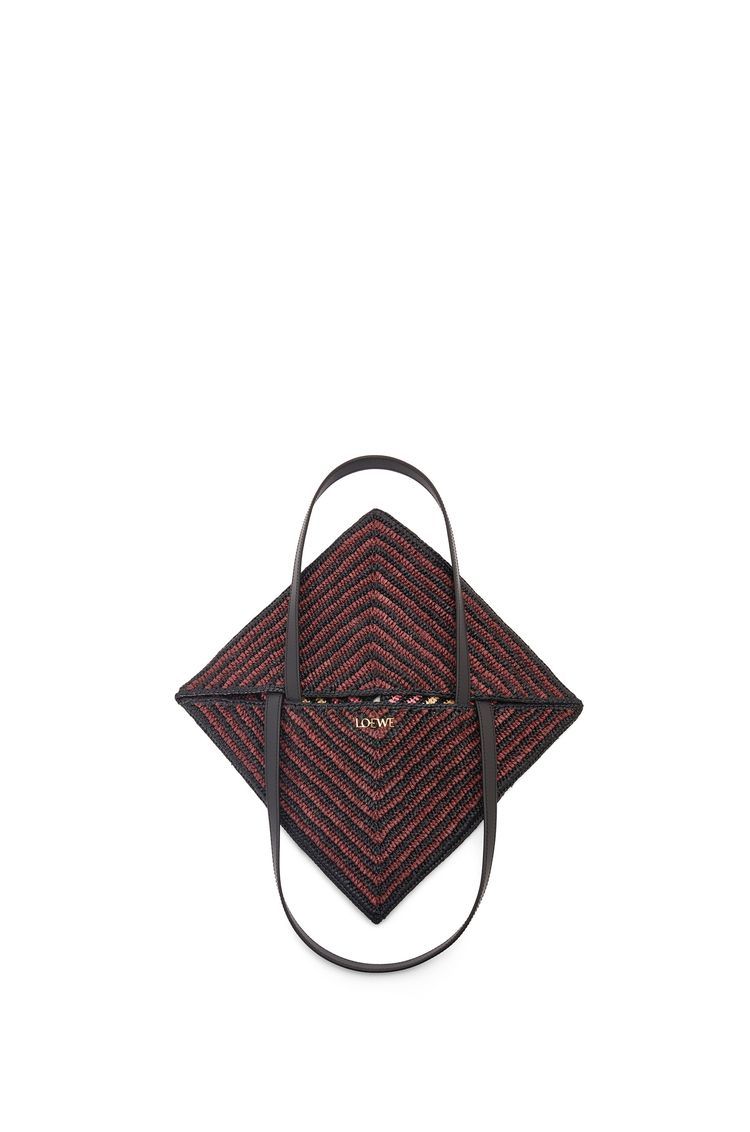 Puzzle Fold Tote in raffia