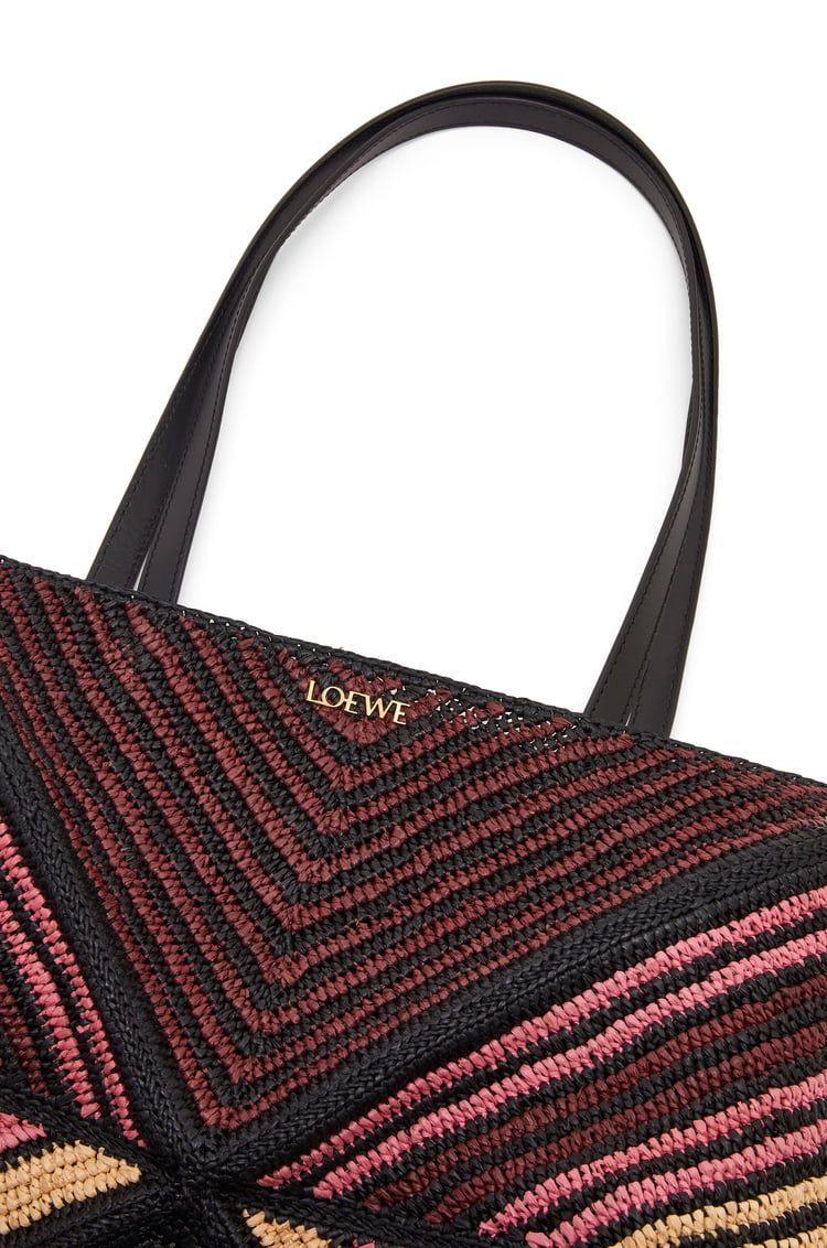 Puzzle Fold Tote in raffia
