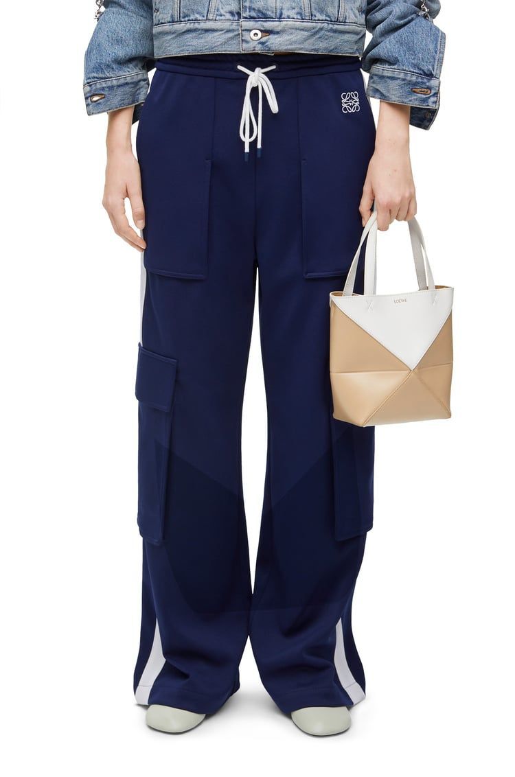 Mini Puzzle Fold Tote in shiny calfskin