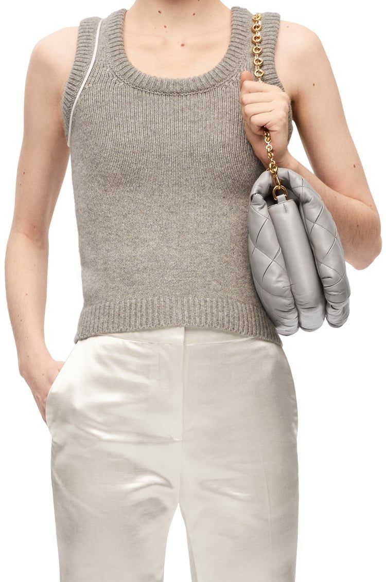 Puffer Goya in pleated shiny nappa lambskin