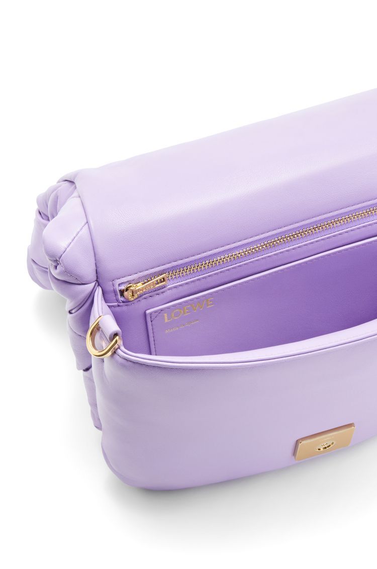 Puffer Goya in pleated shiny nappa lambskin