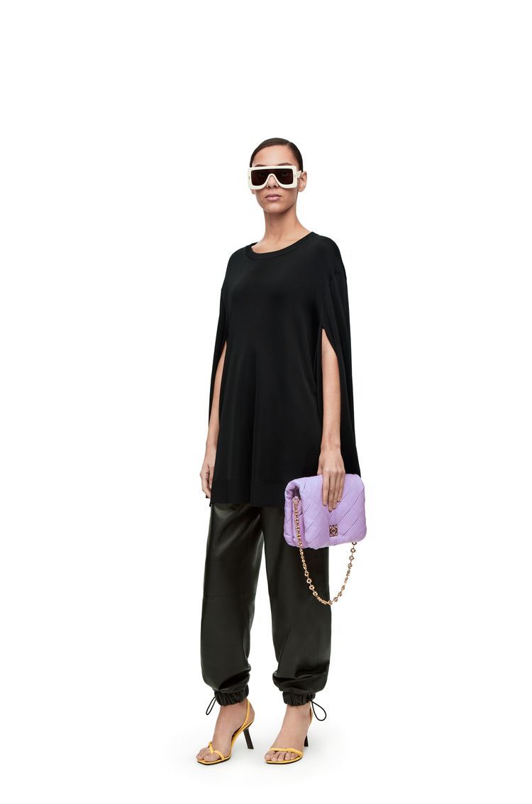 Puffer Goya in pleated shiny nappa lambskin