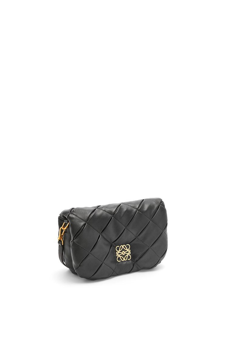 Mini Puffer Goya in pleated shiny nappa lambskin