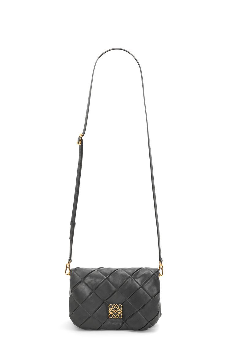Mini Puffer Goya in pleated shiny nappa lambskin