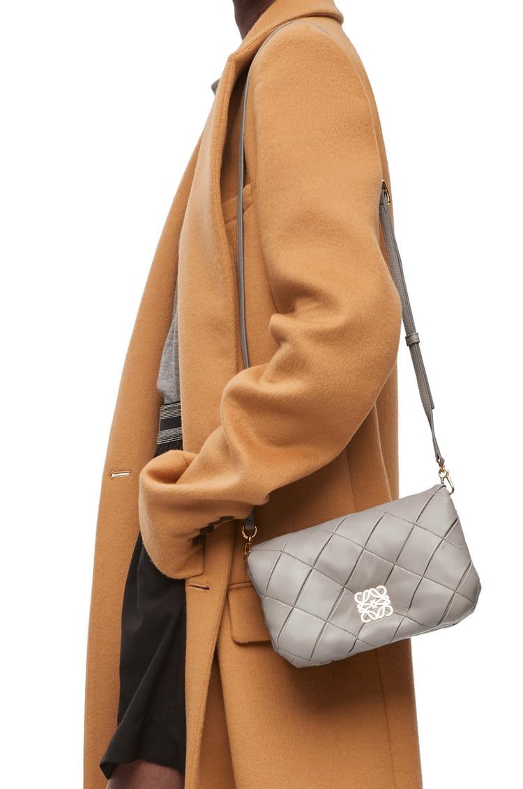 Mini Puffer Goya in pleated shiny nappa lambskin