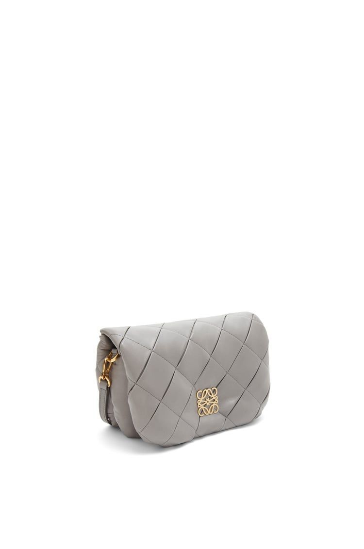 Mini Puffer Goya in pleated shiny nappa lambskin