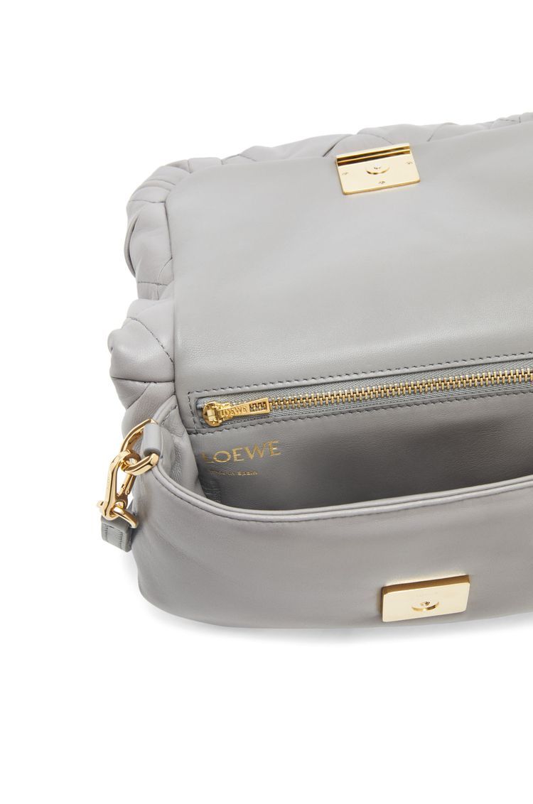 Mini Puffer Goya in pleated shiny nappa lambskin