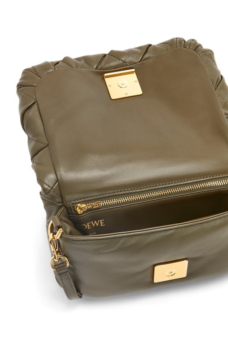 Mini Puffer Goya in pleated shiny nappa lambskin
