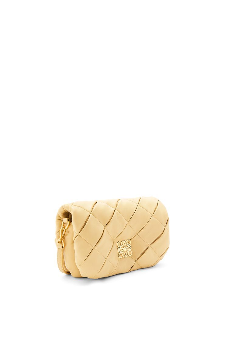 Mini Puffer Goya in pleated shiny nappa lambskin