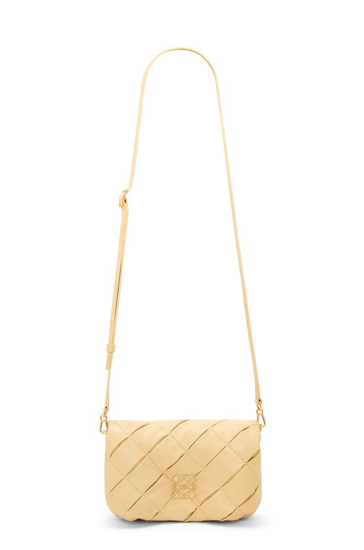 Mini Puffer Goya in pleated shiny nappa lambskin