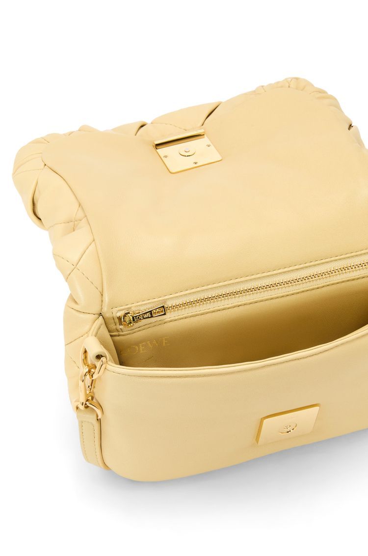 Mini Puffer Goya in pleated shiny nappa lambskin