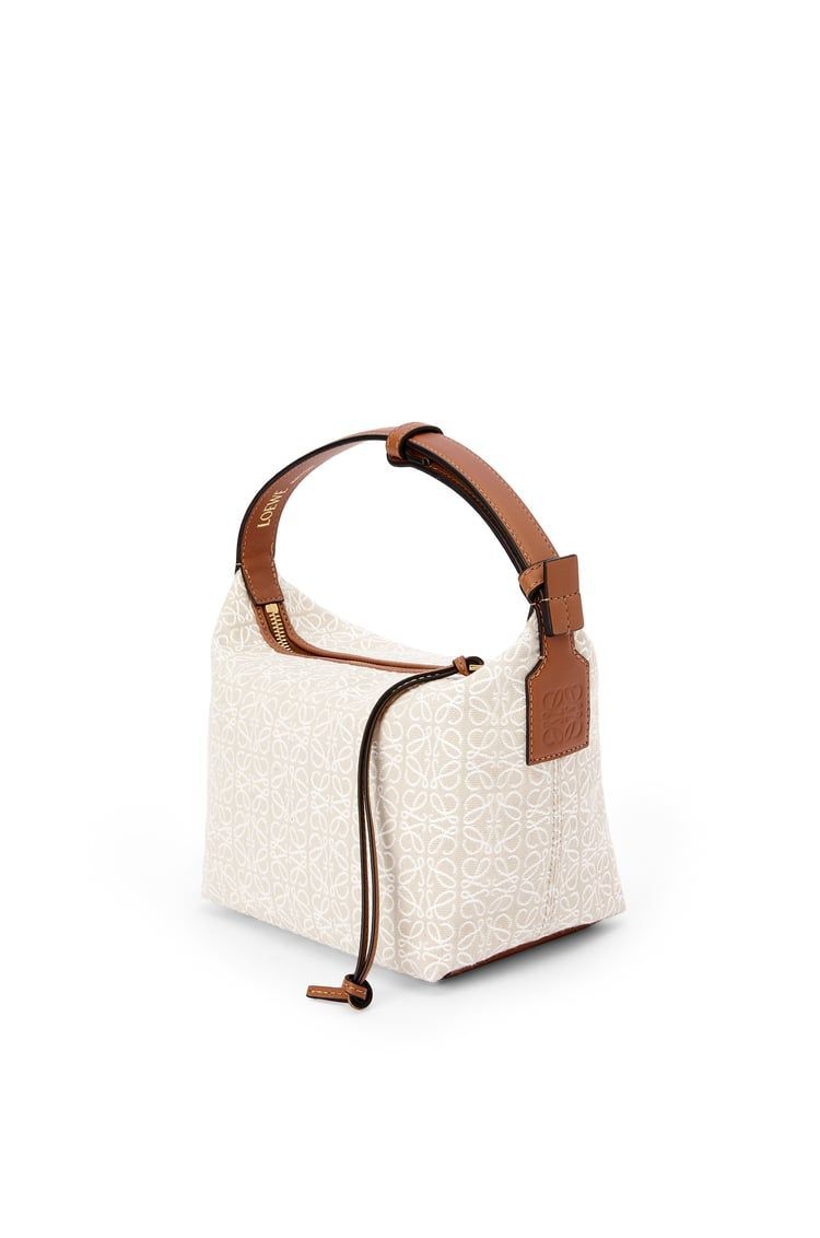 Small Cubi bag in Anagram jacquard and calfskin