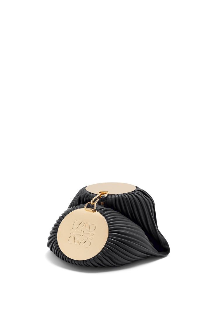 Bracelet pouch in nappa lambskin and brass