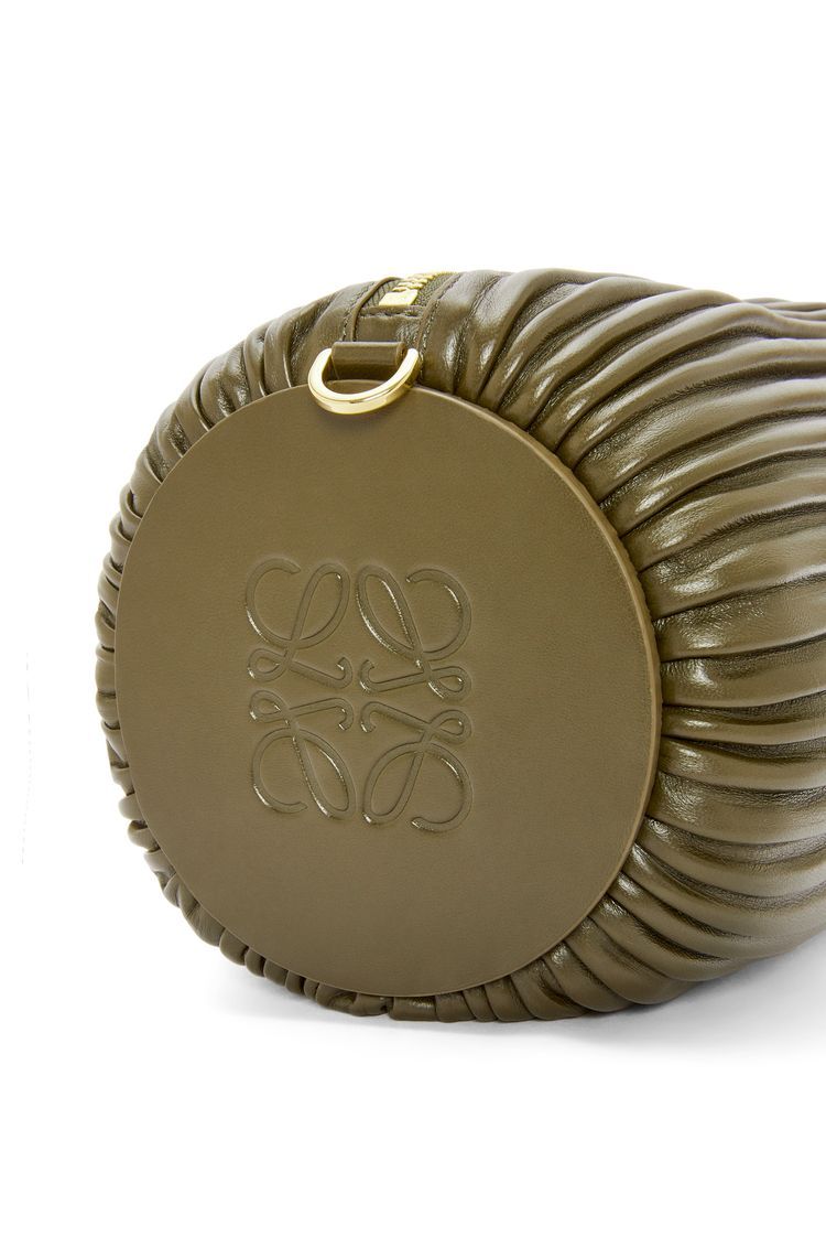 Large Bracelet pouch in pleated nappa