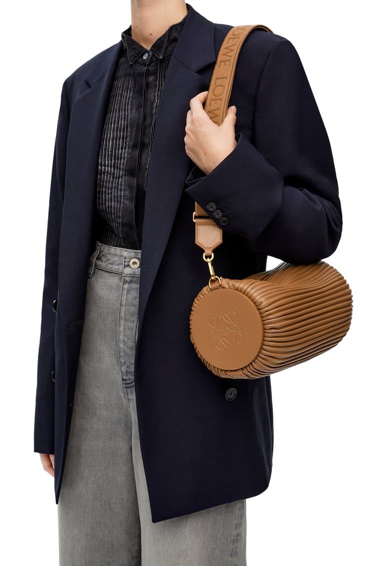Large Bracelet pouch in pleated nappa