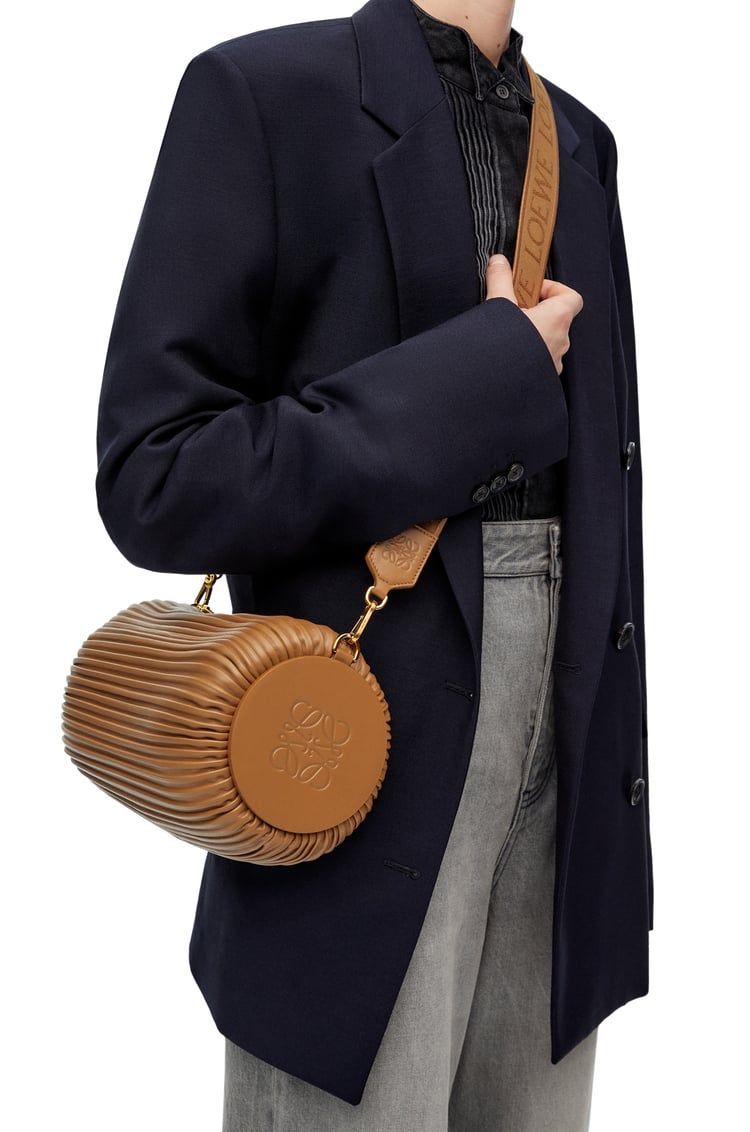 Large Bracelet pouch in pleated nappa