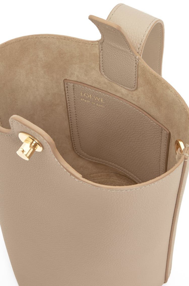 Mini Pebble Bucket bag in soft grained calfskin