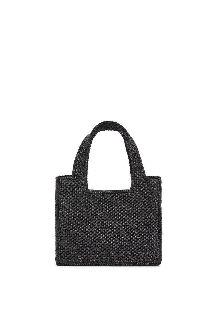 Mini LOEWE Font Tote in raffia
