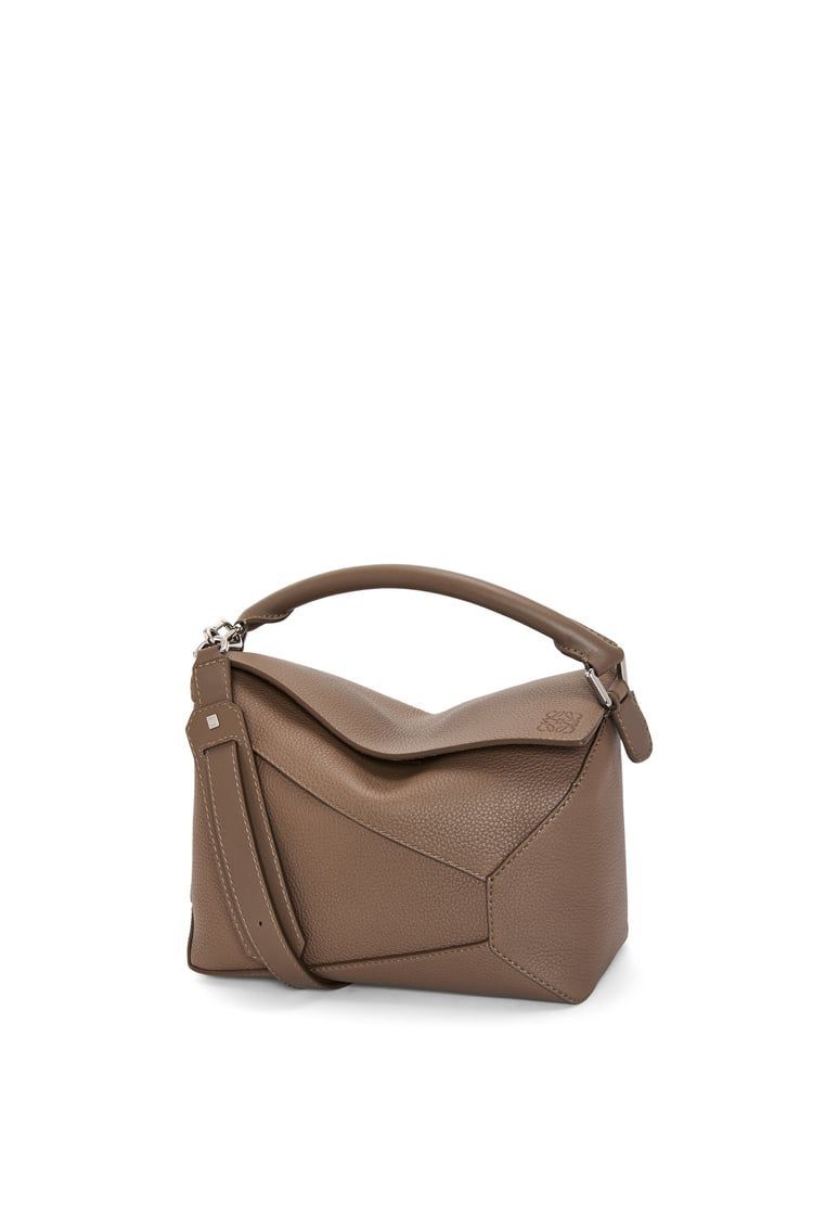 Puzzle bag in grained calfskin