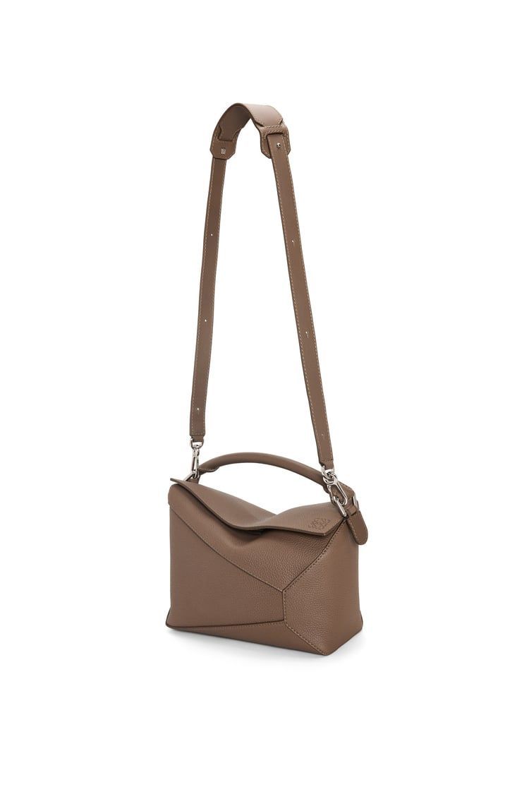 Puzzle bag in grained calfskin