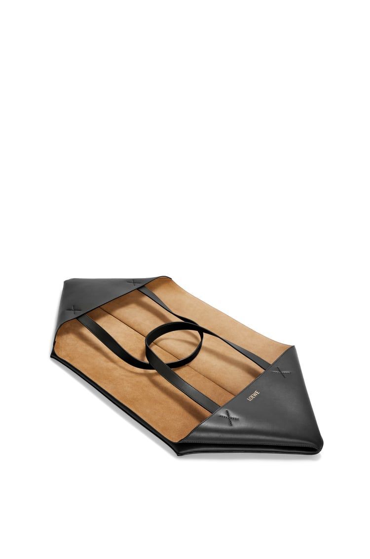 XXL Puzzle Fold Tote in shiny calfskin