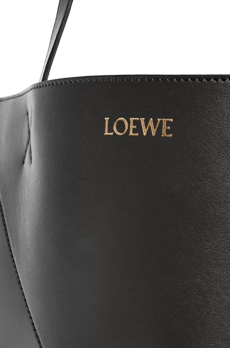 XXL Puzzle Fold Tote in shiny calfskin