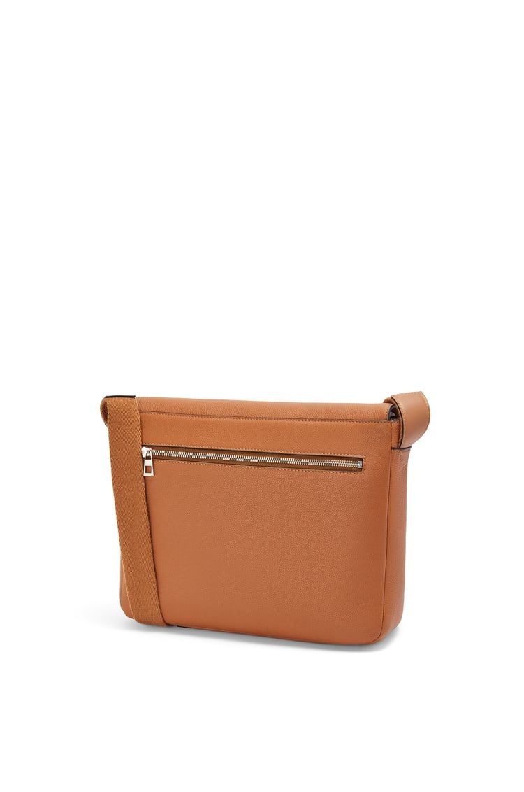 Military Messenger bag in soft grained calfskin