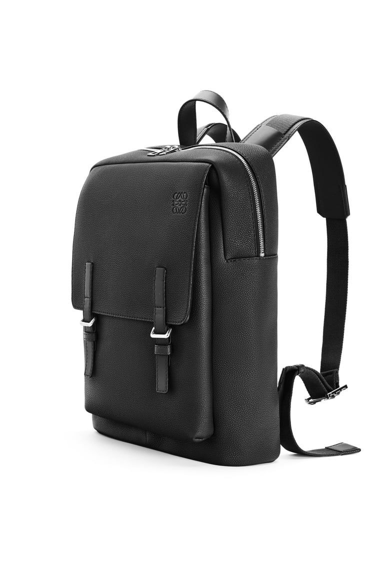 Military backpack in soft grained calfskin