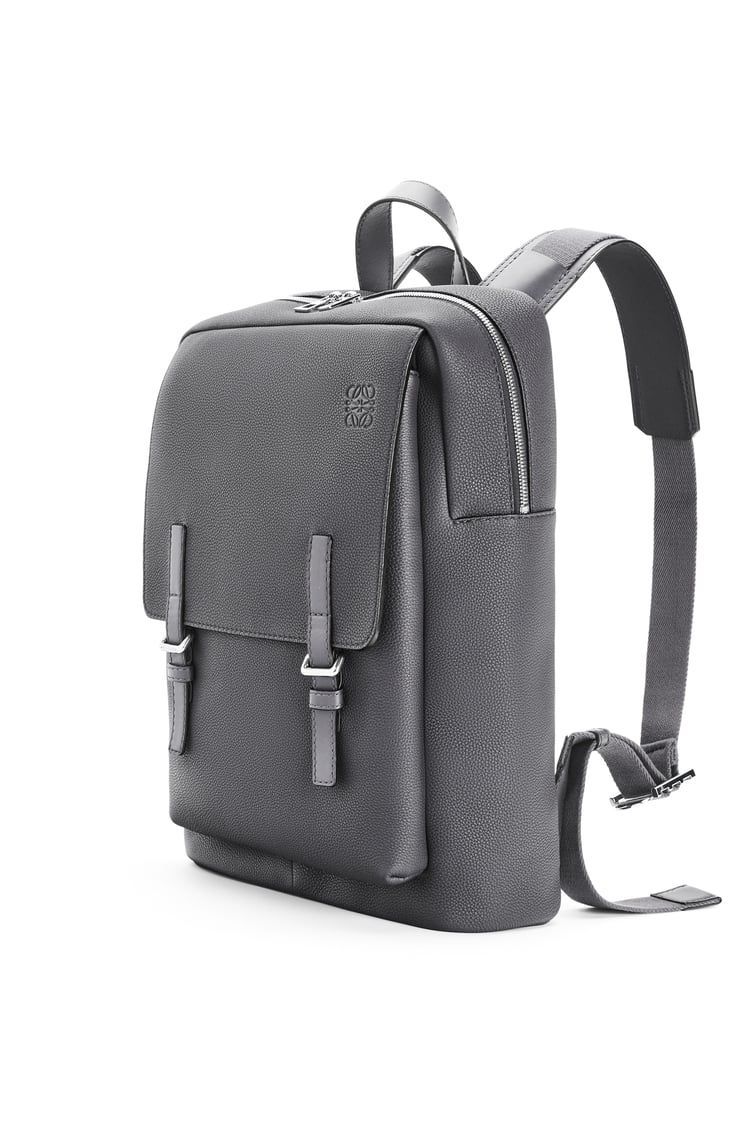 Military backpack in soft grained calfskin