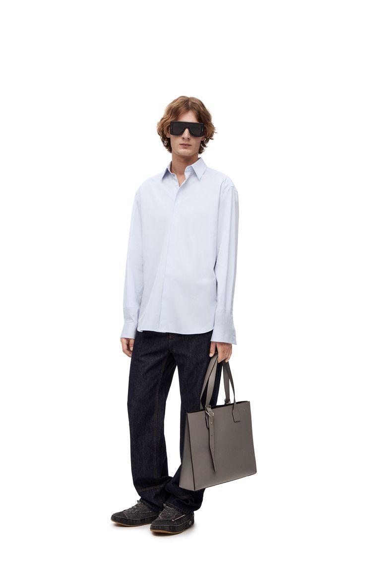 Buckle Horizontal Tote in classic calfskin