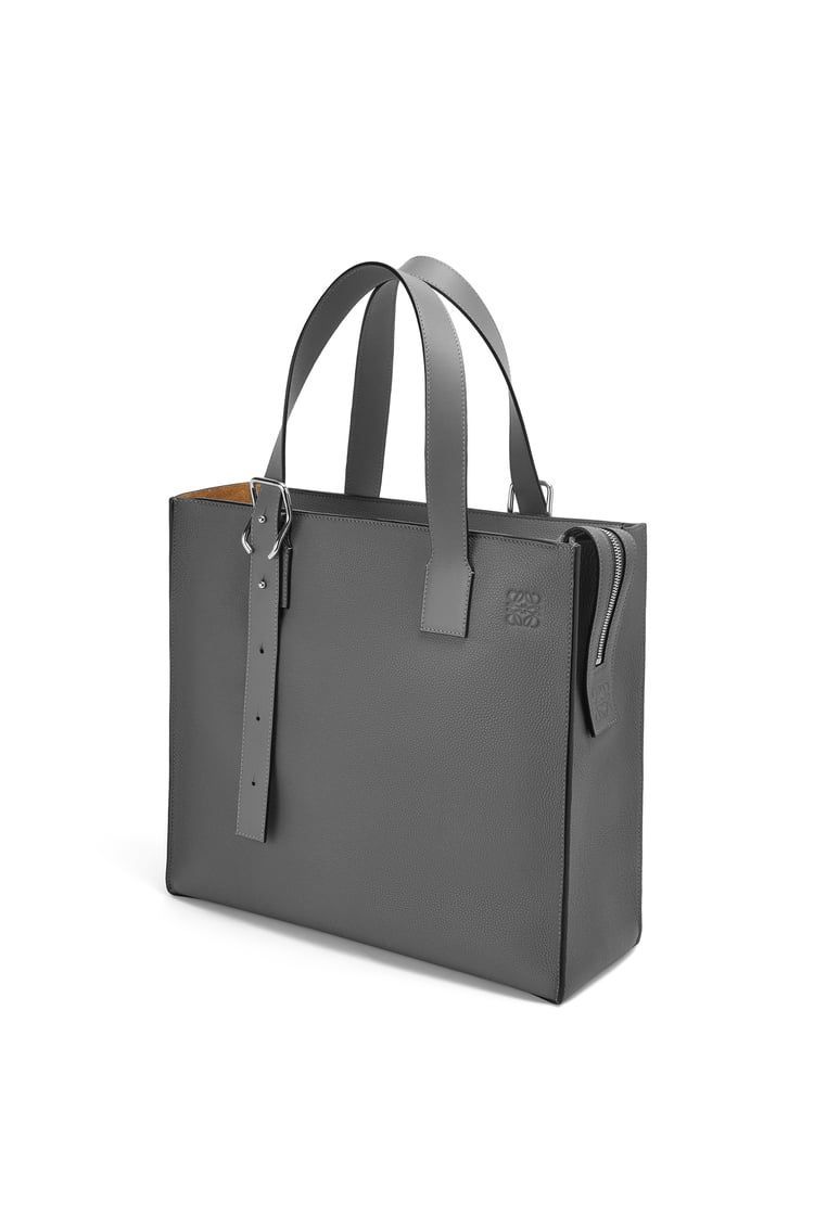 Buckle Zip tote in soft grained calfskin