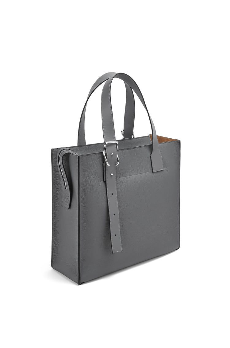 Buckle Zip tote in soft grained calfskin