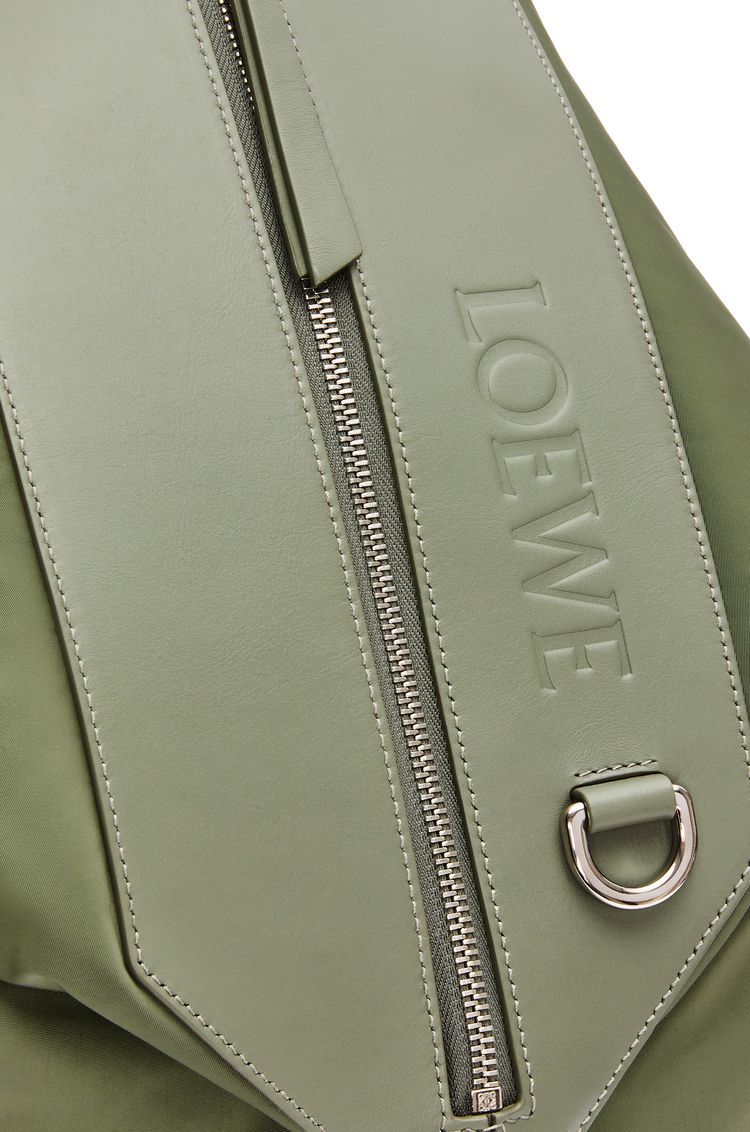 Small Convertible backpack in nylon and calfskin