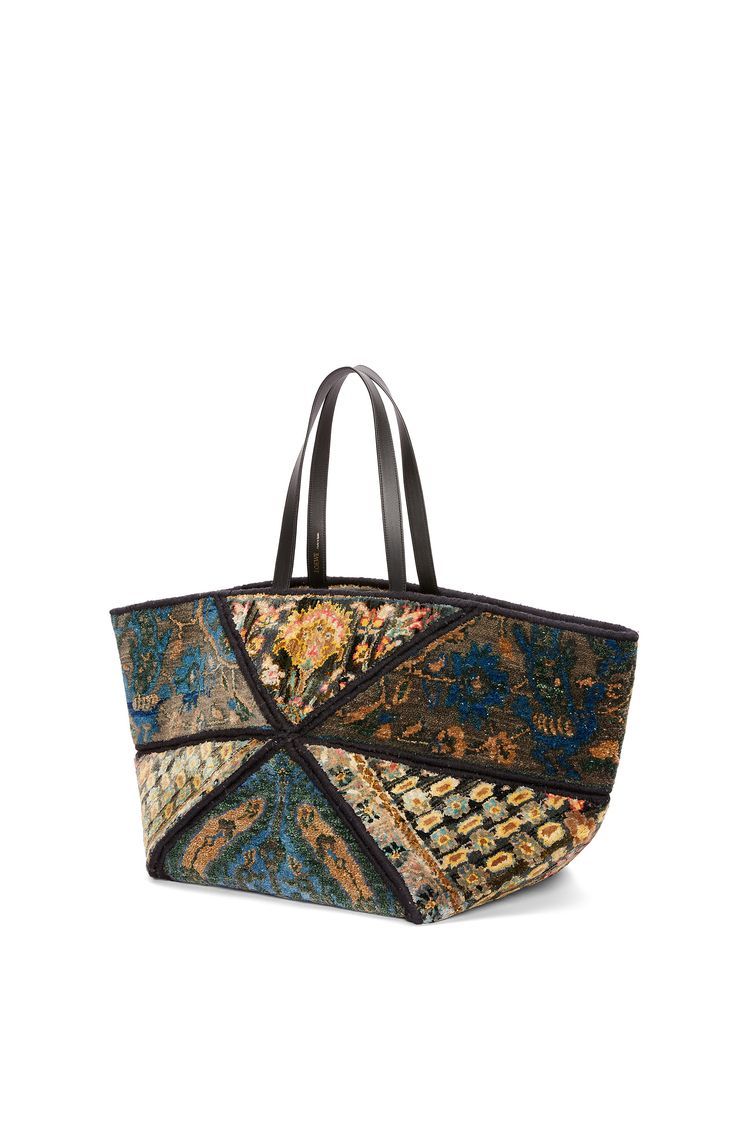 XXL Carpet Puzzle Fold Tote in silk and wool