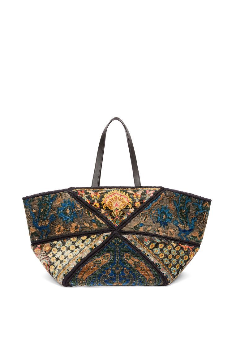 XXL Carpet Puzzle Fold Tote in silk and wool