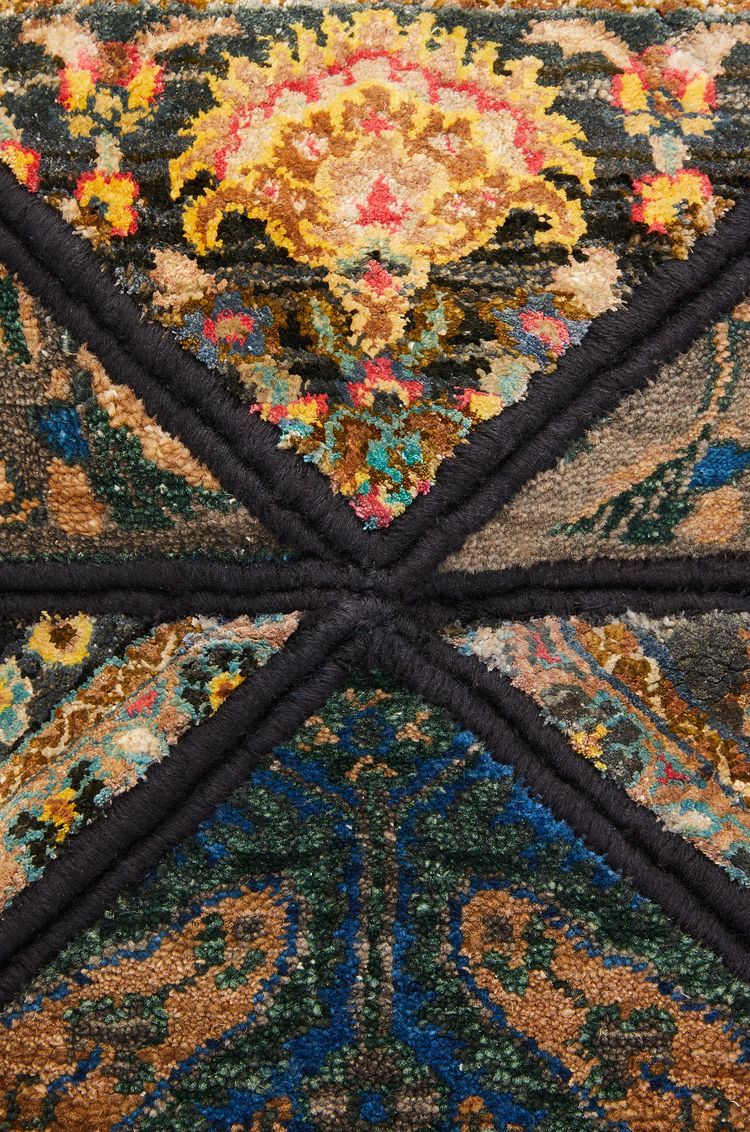XXL Carpet Puzzle Fold Tote in silk and wool