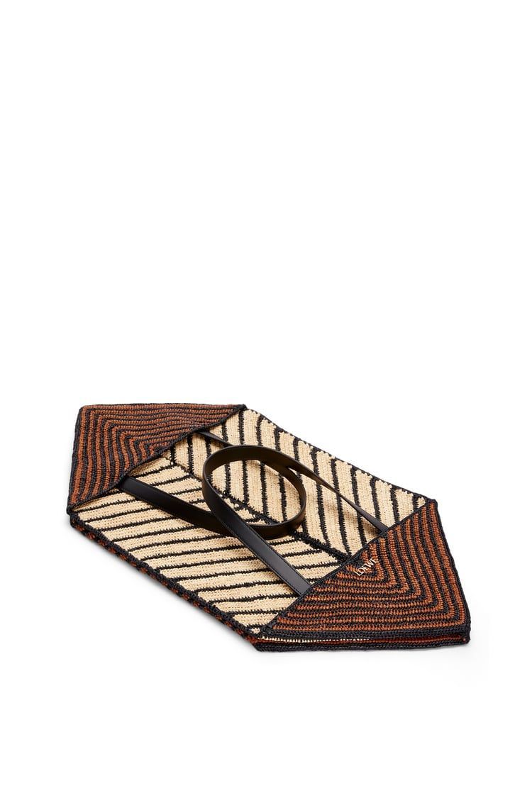 XXL Puzzle Fold Tote in raffia