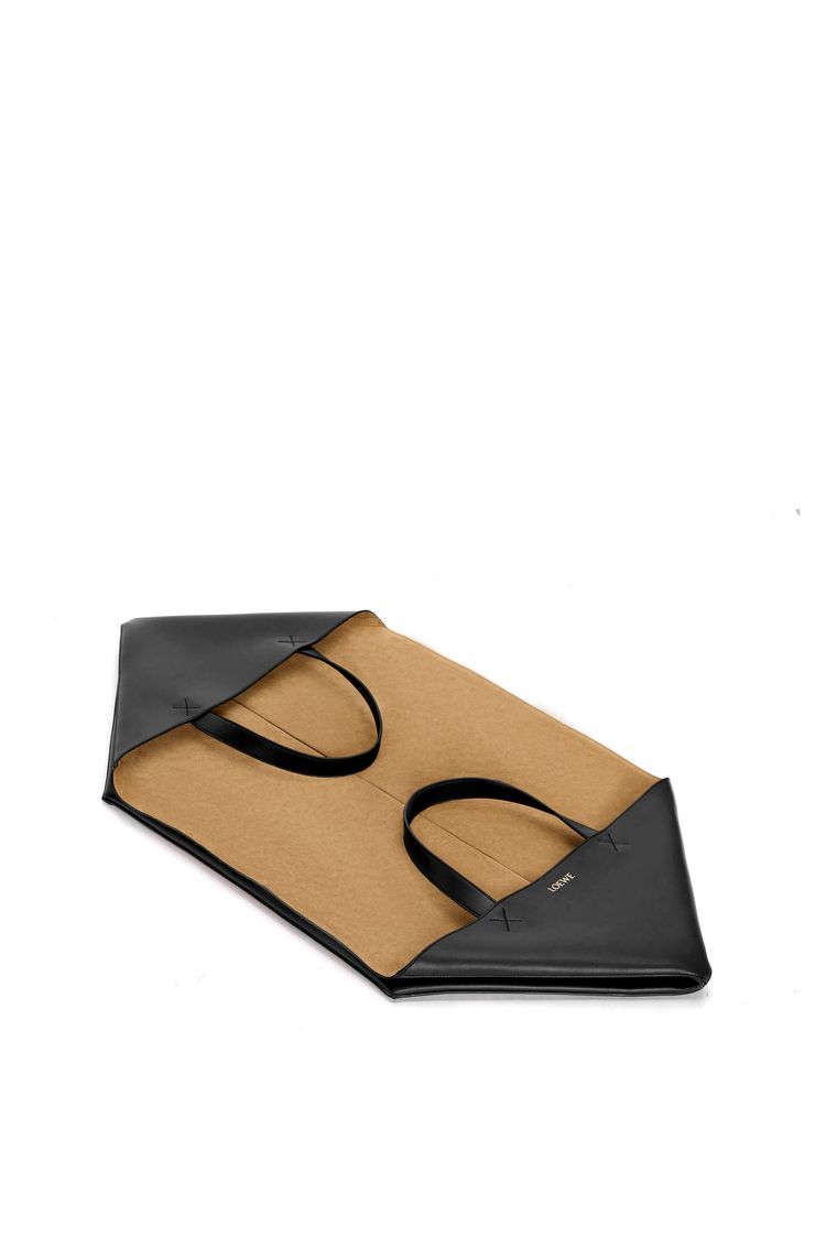 XXL Puzzle Fold Tote in shiny calfskin
