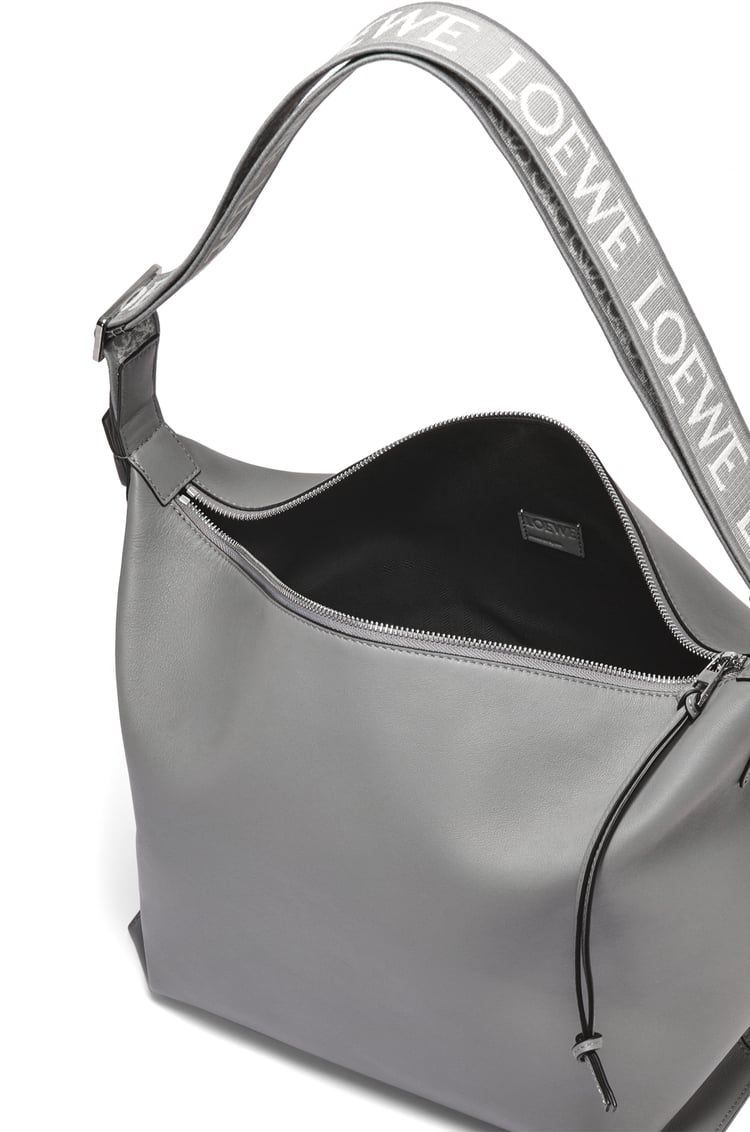 Cubi Crossbody bag in supple smooth calfskin and jacquard