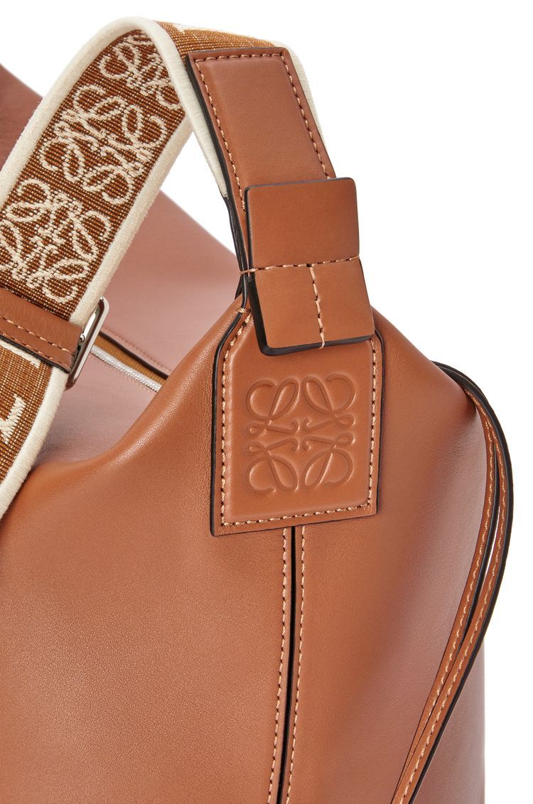 Cubi Crossbody bag in supple smooth calfskin and jacquard