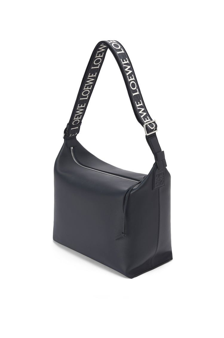 Cubi Crossbody bag in supple smooth calfskin and jacquard