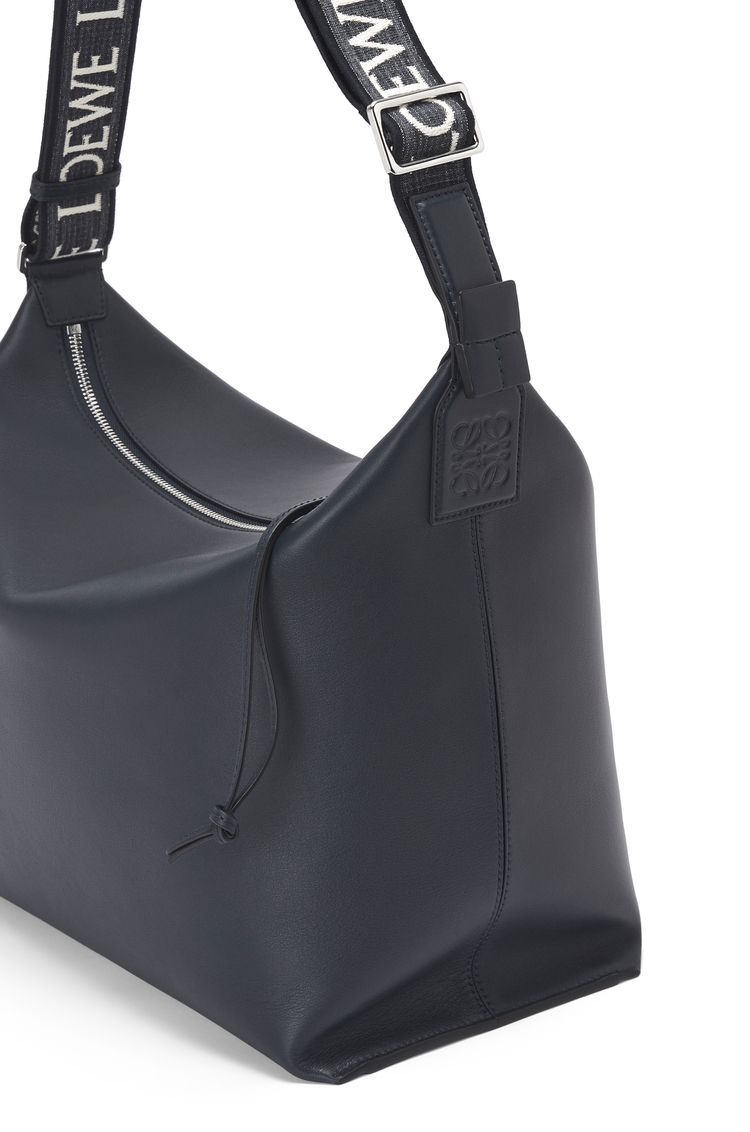 Cubi Crossbody bag in supple smooth calfskin and jacquard