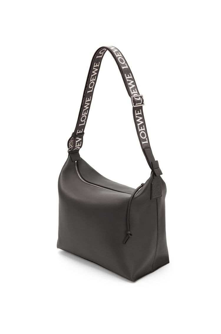Cubi Crossbody bag in supple smooth calfskin and jacquard
