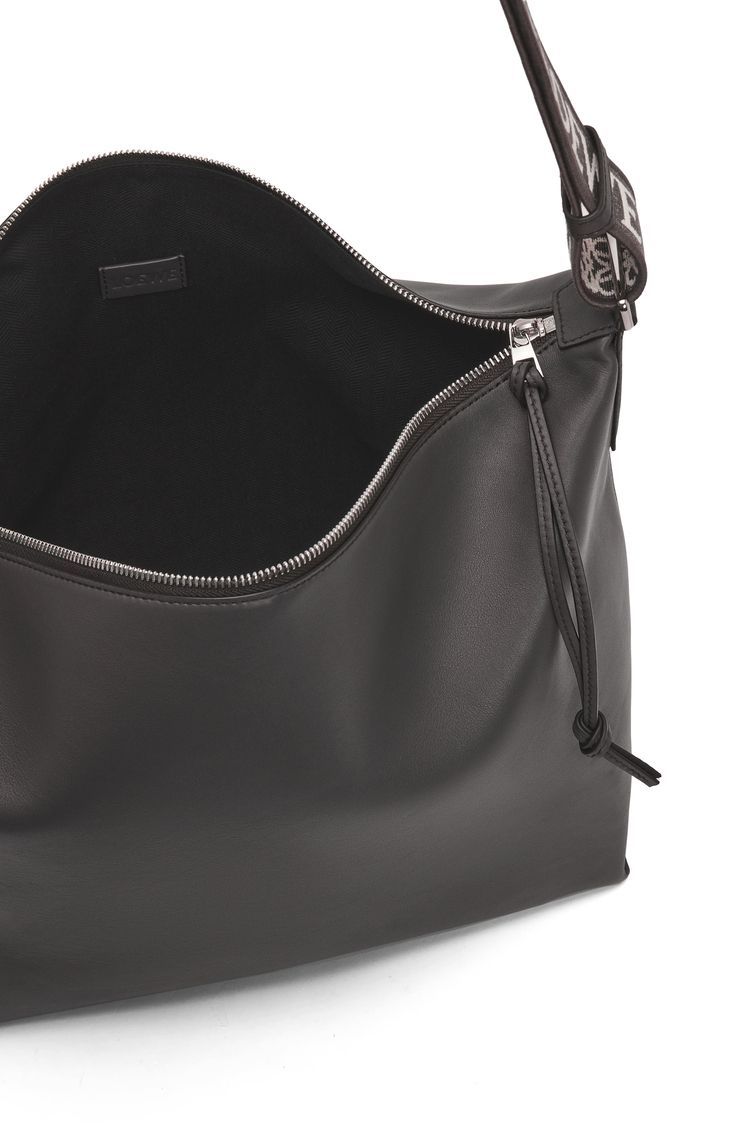 Cubi Crossbody bag in supple smooth calfskin and jacquard
