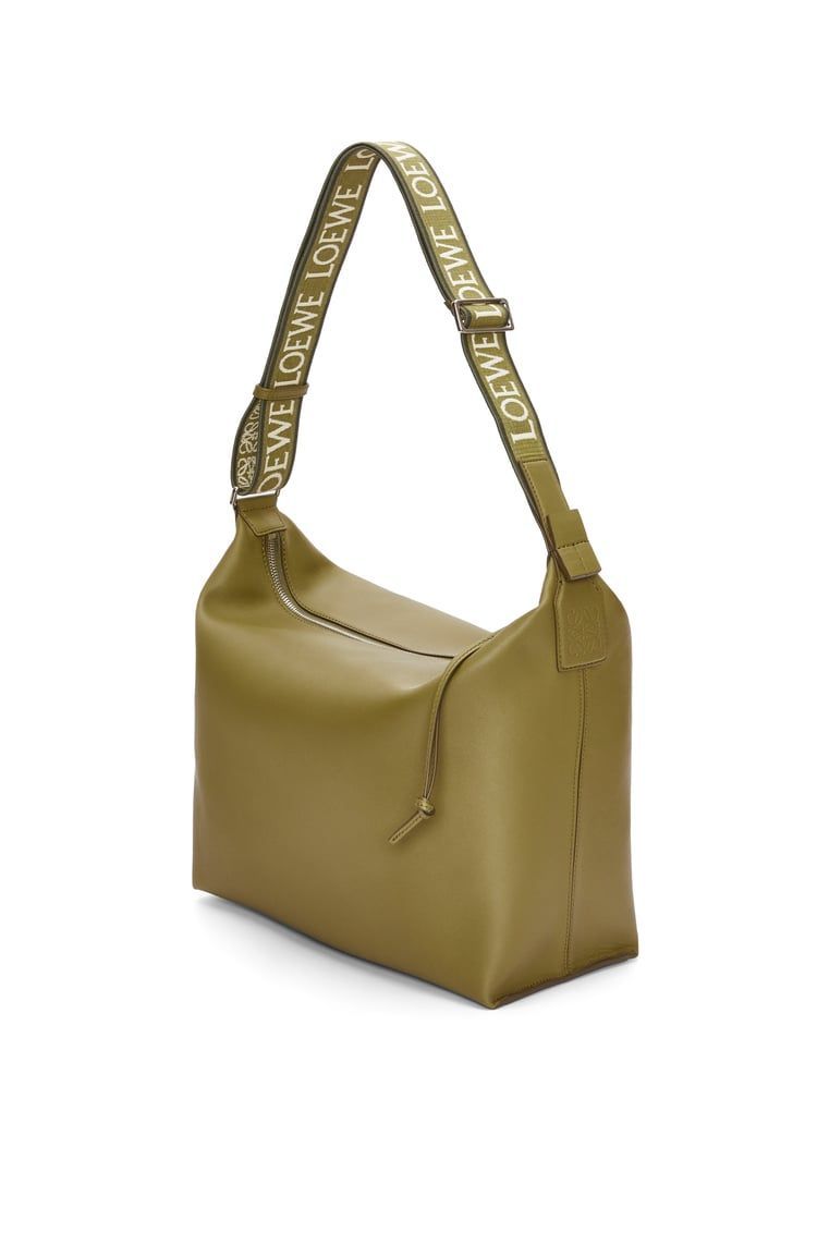 Cubi Crossbody bag in supple smooth calfskin and jacquard