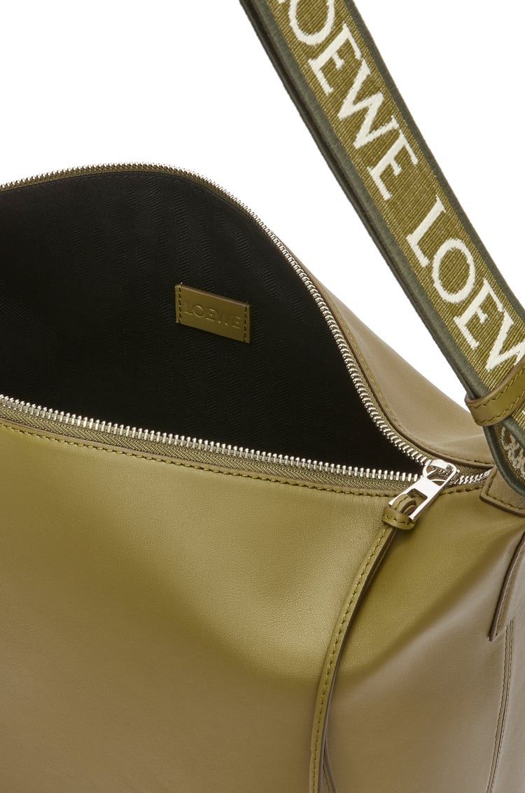 Cubi Crossbody bag in supple smooth calfskin and jacquard