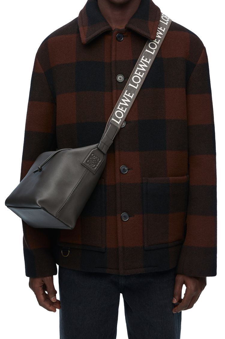Small Cubi Crossbody bag in supple smooth calfskin and jacquard