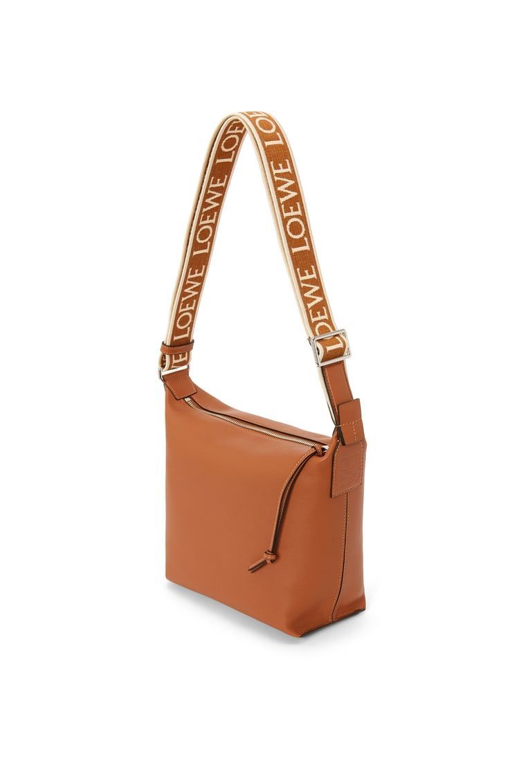 Small Cubi Crossbody bag in supple smooth calfskin and jacquard