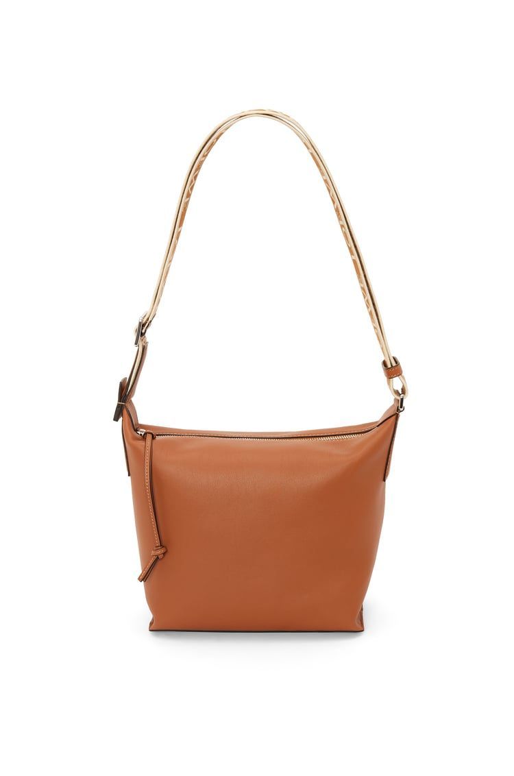 Small Cubi Crossbody bag in supple smooth calfskin and jacquard