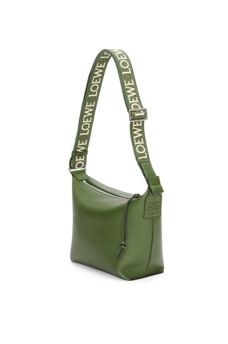Small Cubi Crossbody bag in supple smooth calfskin and jacquard